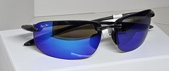 MAUI JIM smoke grey/blue HO’OKIPA polarized B407-11/MJ0407S-004 sunglasses NEW