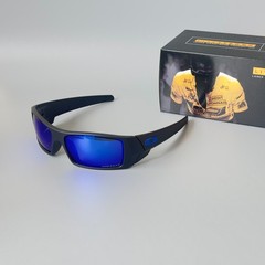 Oakley Gascan OO9014 Polarized Sunglasses Matte Black Frame Deep Blue Lens