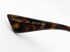 Gucci Sunglasses, GG0062S 003 Green/Red/Gold, 57-17-140, Metal, Japan