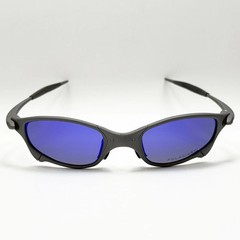 Oakley Juliet 1.0 X-Metal Sunglasses Dark Gray Frame Blue PolarizedIN BOX