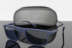 Emporio Armani Sunglasses Men’s Square EA4151 575480 Matte Blue 56mm Blue Lens