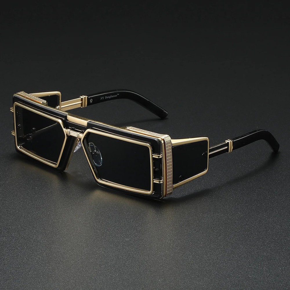 Unisex Punk Square Metal Frame Sunglasses Fashion Shades