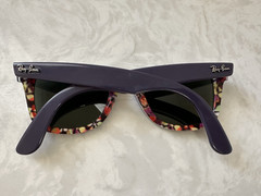 Ray Ban Wayfarer Sunglasses RB 2140 1020 Purple Floral Prints Pattern