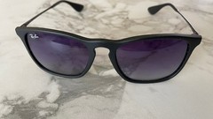 Ray-Ban RB4187 CHRIS Sunglasses 622/8G 54-18 145 3N Purple Lenses Matte & Metal