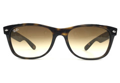 Ray-Ban Sunglasses RB2132 NEW WAYFARER 710/51 Light Havana with Brown Grad 55 mm