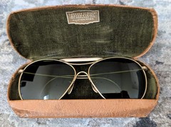 American Optical AO Ful-Vue Green Aviator 1/10 12k GF WWII VTG Sunglasses