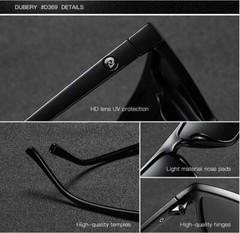 DUBERY Men Women Polarized Sport Sunglasses Square Driving Fishing Glasses UV400