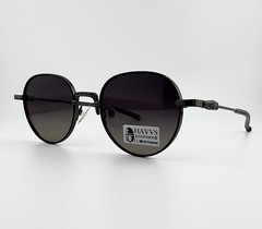 HAVVS HV68105 D Polarized Sunglasses Black Metal Round Unisex UV400 Driving