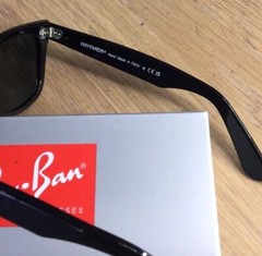 Ray-Ban RB2140 Original Wayfarer Black,Green Lenses,Unisex,Classic Sunglasses.