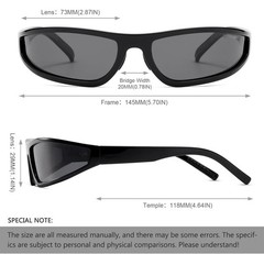 Wrap Around Sunglasses UV400 Protection Minimalist Lightweight Comfort Unisex…