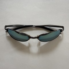 Vintage Oakley Sunglasses Made in USA FD021 Oval Wire Tap Frame Mirrored Lens