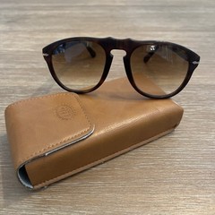 Persol Sunglasses PO649 24/51 140 Brown Havana Gradient Brown Keyhole Bridge