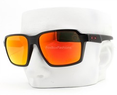 Oakley Parlay Sunglasses OO4143-0358 Glossy on Matte Black Ruby Prizm with Pouch