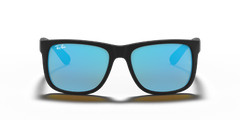 Ray-Ban Justin Color Mix Matte Rubber Black / Blue Mirror 54 mm Sunglasses