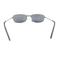 Dark Gunmetal Rectangle Sunglasses Gray Lens 140 Designer Fashion Men Women
