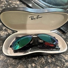 Ray-Ban Sunglasses Cockpit RB3362 002/4J Green Mirror Black Full Rim 59-14-135