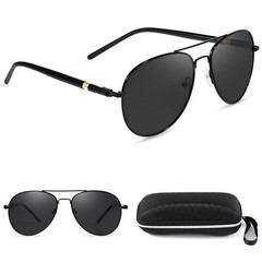 2 Pack Men’s Polarized Aviator Sunglasses Pilot Shades Military Style 100% UV