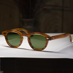 Vintage green glass sunglasses johnny depp sunglass blonde acetate glasses SMALL