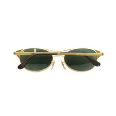 Ray Ban W1394 Gold Metal Frame Dark Green Lens Sunglasses Men 5.4in (13.8cm) Wid