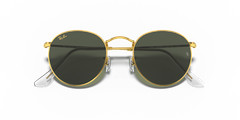 Ray-Ban Legend Gold G-15 Green Round Metal 50 mm Sunglasses RB3447 919631 50-21