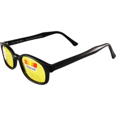 KD’s Unisex-Adult Biker sunglasses Black/Yellow One Size