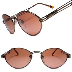 True Vintage Indie Fashion Brown Lens Mens Womens Round Oval Sunglasses