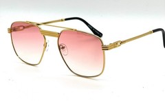 Sunglasses Men Fashion Retro Style Square Gold Frame Classic Designer Hip Hop