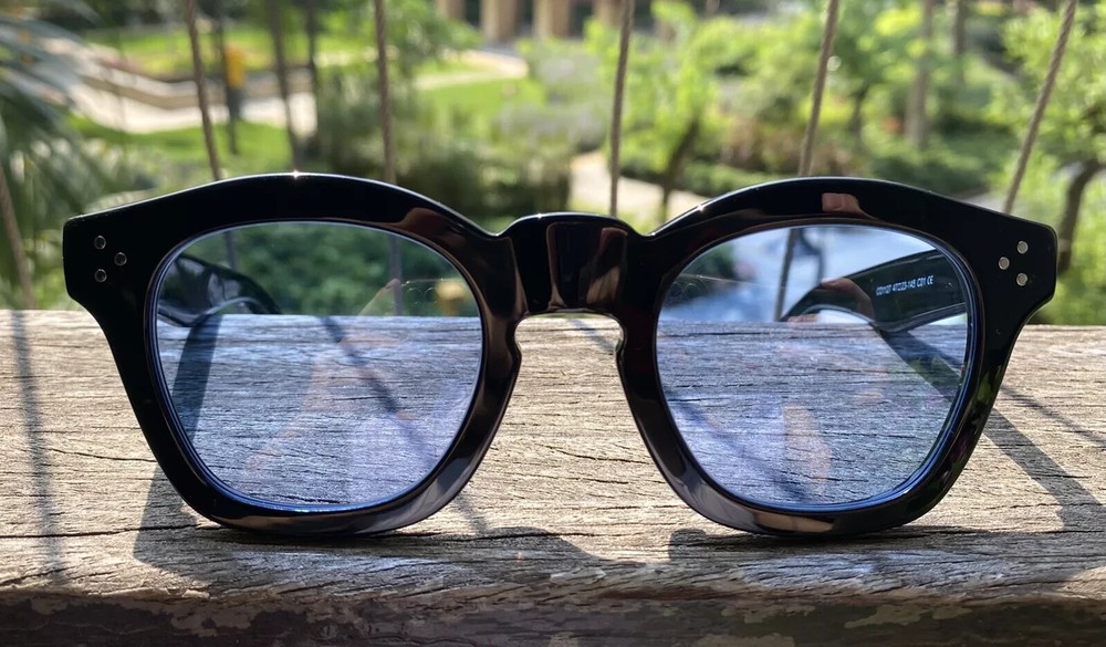 Vintage Blue sunglasses Men’s Solid Black glasses Women’s blue sunglasses UV400