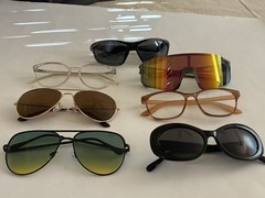 Lot of 7 Pairs Sunglasses Assorted Mens Women -Enzo Angiolini Marilyn Monroe Etc