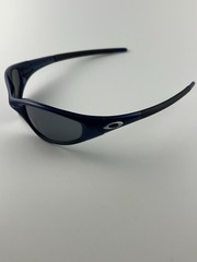 Oakley Straight Jacket Dark Blue Frame Black Iridium Lens 1999 Version No Flames