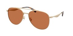 COACH HC7190 900573 Cdp40 Satin Light Gold Amber Solid 58 mm Men’s Sunglasses