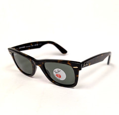 Ray-Ban Wayfarer Sunglasses Tortoise 150-50-22 Green Polarized Lenses RB2140