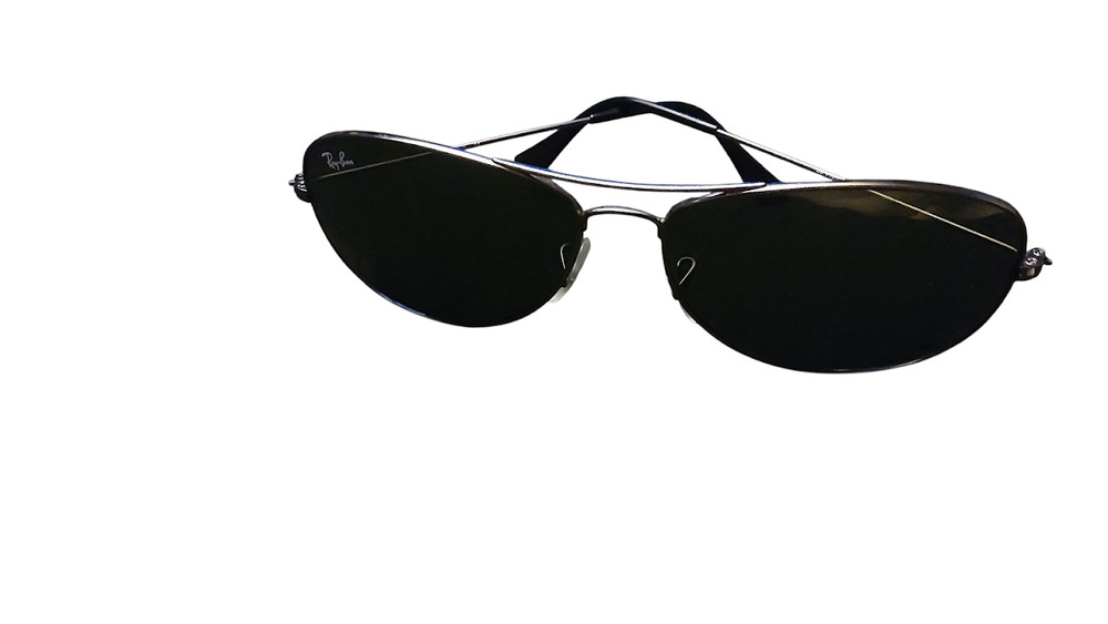 Ray-Ban Cockpit RB3362 Gunmetal Silver Dark Lens Aviator Sunglasses 59
