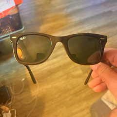 Ray-Ban RB2140 902 Wayfarer 50-22 150 Black Plastic Green Glass Tinted UV400