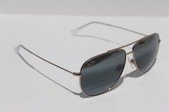 MAUI JIM Hauoli POLARIZED Sunglasses 665-16A Gold/Neutral Grey Aviator NEW