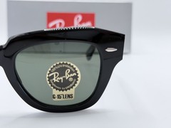 Ray-Ban State Street RB 2186 901/31 Black Frame 49mm G15 Lenses Unisex sunglass