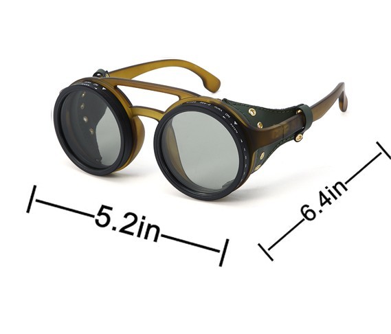 Punk Style Green Polarized UV400 Sunglasses for Men Outdoor Driving Fishing