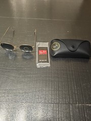 Ray-Ban RB3447 001 50-21 Gold Metal Unisex Sunglasses