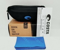 COSTA DEL MAR shiny black/blue mirror CHEECA polarized 580G sunglasses NEW!