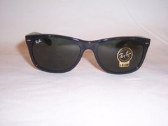 New RAY BAN Sunglasses WAYFARER 2132 901 BLACK/GREEN 58mm AUTHENTIC