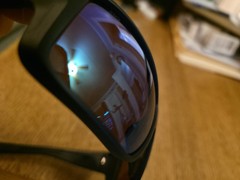 Costa Reefton PRO Wrap Sunglasses Black Plastic Frame Blue Mirrored 120mm