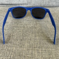 Brooks Running Sunglasses Blue White Logo Spellout Lightweight Square Shades