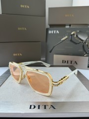 DITA LXN-EVO DTS 403 06 WHITE SWIRL YELLOW GOLD APRICOT SUNGLASSES AUTHENTIC