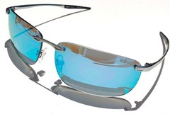 NEW* REVO DESCEND Z Metal Satin Chrome POLARIZED Blue Water Sunglass 1170 03 BL