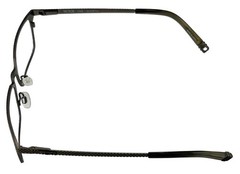 Tumi Mens Gunmetal / Stainless Steel Rectangle Eyewear Frame T106. 52mm
