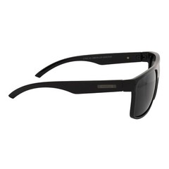 Men’s XL Wide Fit Polarized Square Sunglasses Shiny Black Frame Dark Tint Lens