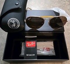 🔥 RAY-BAN Pilot TITANIUM POLAR CHROMANCE Round Sunglasses – RB8063 M 55-16mm