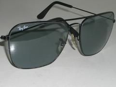 58MM VINTAGE B&L RAY-BAN BLUEISH GRAY CHANGEABLES CARAVAN AVIATOR SUNGLASSES