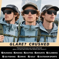4pcs Polarized Sport Sunglasses for Men Cycling Driving Fishing UV Protection…