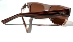 NEW Maui Jim KEAHI Brown Stripes POLARIZED HCL Bronze GLASS Sunglass H873-10